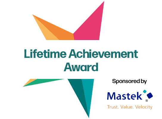Lifetime Achievement Award Star with sponsor logo, who is mastek